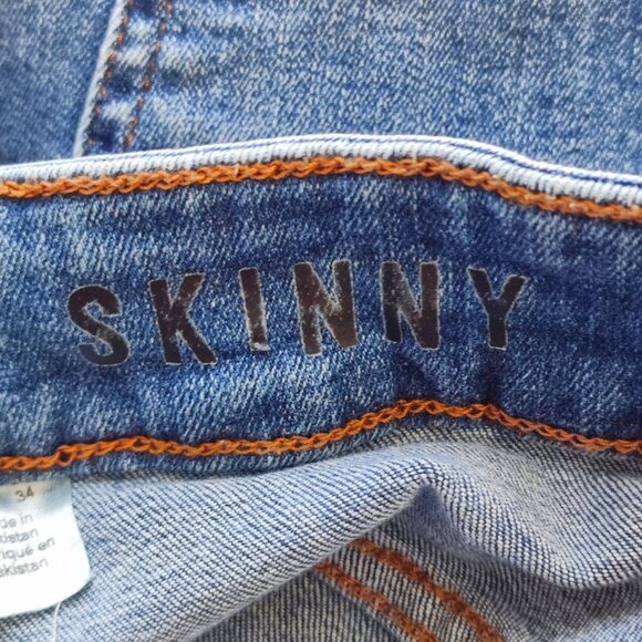 H&M Divided jeans skinny button fly distressed men's size 34 - Picture 7 of 9